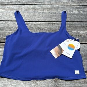 VUORI DAILY CROP tank Copenhagen blue NWT SIZE XL